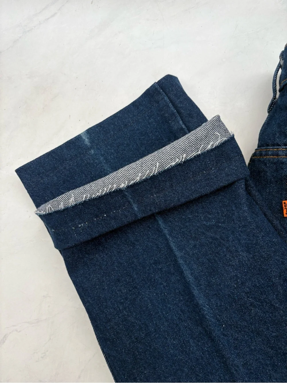 Vintage Levis Orange Tab 20517-0217 Sz 36 Made In USA Dark Wash Bootcut Jeans